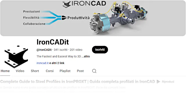 Canale YouTube Ufficiale di IronCAD.it